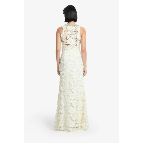 Leo Lin Helena Embellished Lace Maxi Dress  - Leo Lin Dress - Australian Luxury Fashion - Shop at Luxury Shoes 