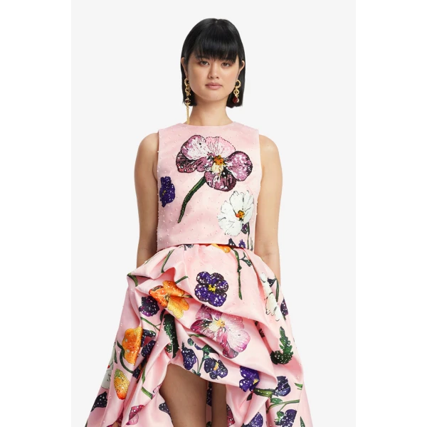 Leo Lin Iris Embellished Top  - Leo Lin Dress - Australian Luxury Fashion - Shop at Luxury Shoes 