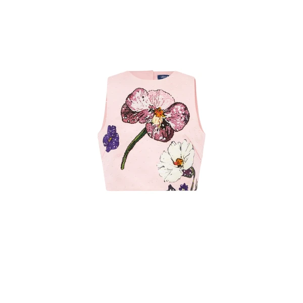 Leo Lin Iris Embellished Top  - Leo Lin Dress - Australian Luxury Fashion - Shop at Luxury Shoes 