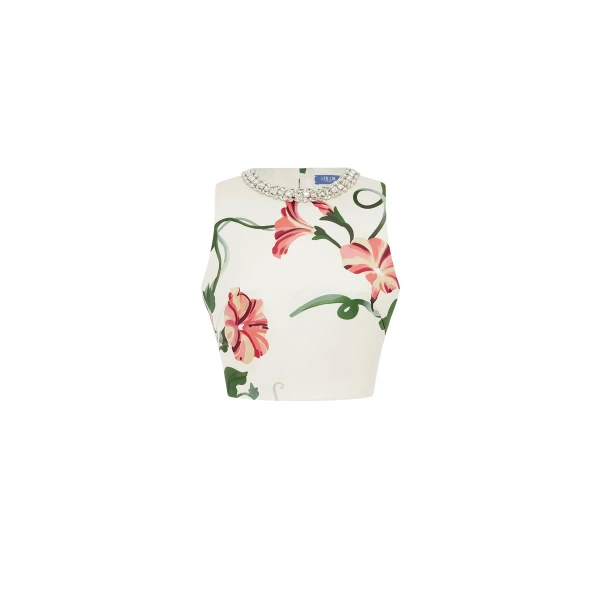 Leo Lin Iris Embellished Top  - Leo Lin Dress - Australian Luxury Fashion - Shop at Luxury Shoes 