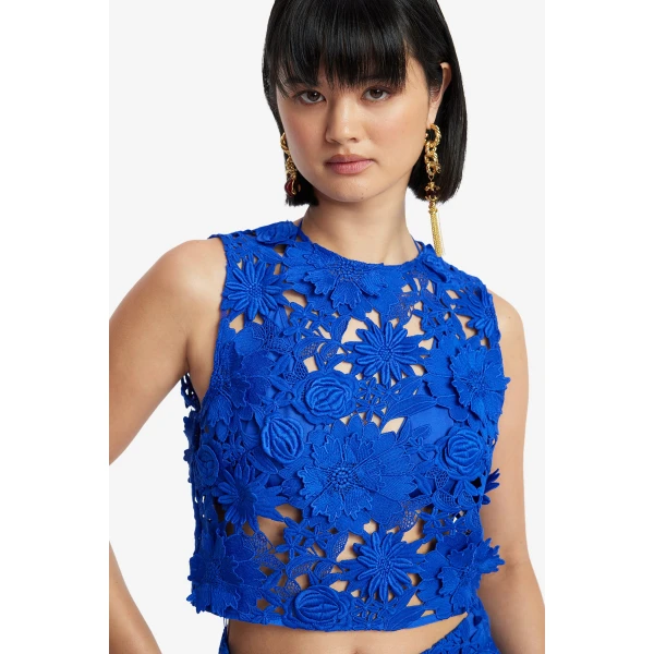 Leo Lin Iris Lace Top  - Leo Lin Dress - Australian Luxury Fashion - Shop at Luxury Shoes 