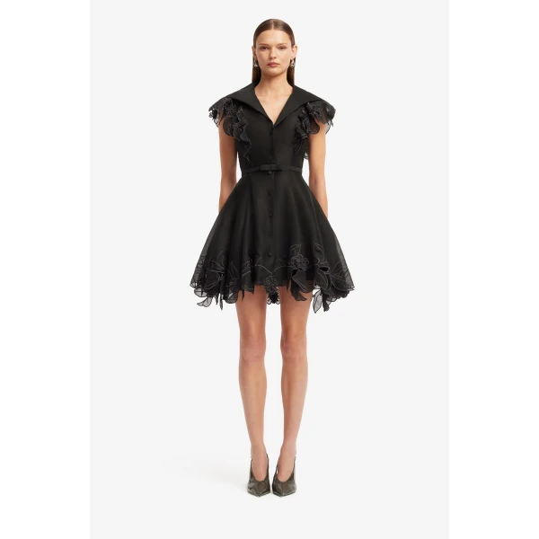 Leo Lin Isla Appliqué Mini Dress  - Leo Lin Dress - Australian Luxury Fashion - Shop at Luxury Shoes 