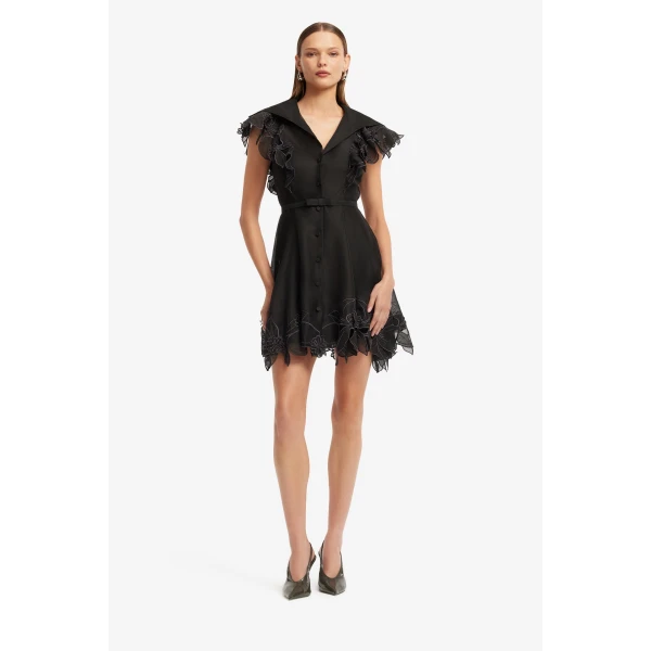 Leo Lin Isla Appliqué Mini Dress  - Leo Lin Dress - Australian Luxury Fashion - Shop at Luxury Shoes 