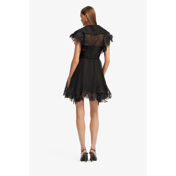 Leo Lin Isla Appliqué Mini Dress  - Leo Lin Dress - Australian Luxury Fashion - Shop at Luxury Shoes 