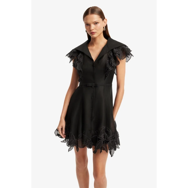 Leo Lin Isla Appliqué Mini Dress  - Leo Lin Dress - Australian Luxury Fashion - Shop at Luxury Shoes 
