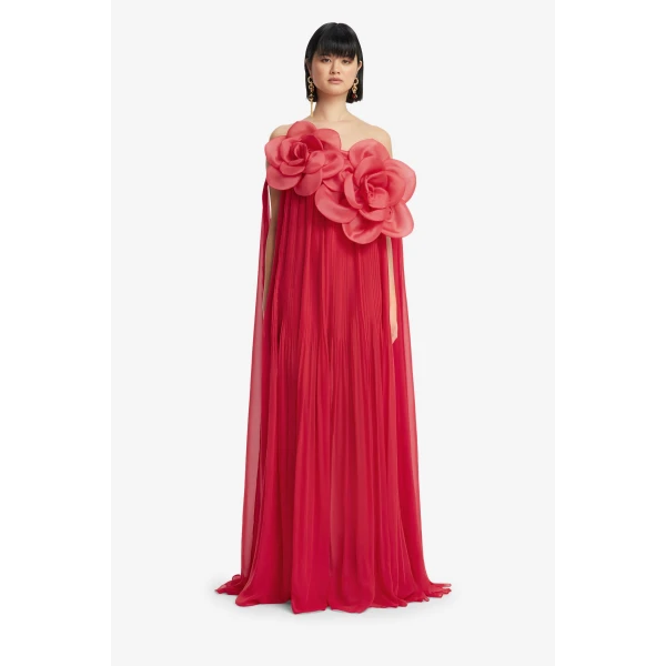 Leo Lin Jaclyn Draped Floor Length Dress  - Leo Lin Dress - Australian Luxury Fashion - Shop at Luxury Shoes 