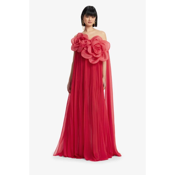 Leo Lin Jaclyn Draped Floor Length Dress  - Leo Lin Dress - Australian Luxury Fashion - Shop at Luxury Shoes 