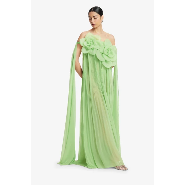 Leo Lin Jaclyn Draped Floor Length Dress  - Leo Lin Dress - Australian Luxury Fashion - Shop at Luxury Shoes 