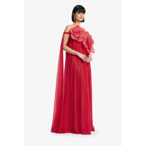 Leo Lin Jaclyn Draped Floor Length Dress  - Leo Lin Dress - Australian Luxury Fashion - Shop at Luxury Shoes 