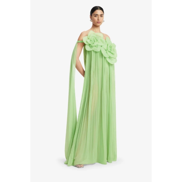 Leo Lin Jaclyn Draped Floor Length Dress  - Leo Lin Dress - Australian Luxury Fashion - Shop at Luxury Shoes 