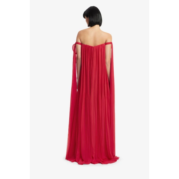 Leo Lin Jaclyn Draped Floor Length Dress  - Leo Lin Dress - Australian Luxury Fashion - Shop at Luxury Shoes 