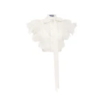 Leo-Lin-Jasmine-Applique-Flutter-Sleeve-Top69167_nobg Leo Lin Jasmine Appliqué Flutter Sleeve Top - Leo Lin Dress - Australian Luxury Fashion - Shop at Luxury Shoes