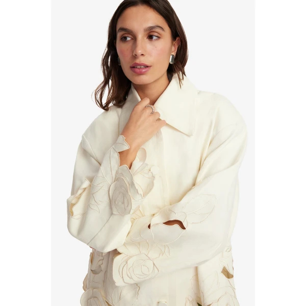Leo Lin Jayna Appliqué Jacket  - Leo Lin Dress - Australian Luxury Fashion - Shop at Luxury Shoes 
