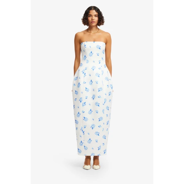 Leo Lin Jessica Cocoon Bustier Maxi Dress  - Leo Lin Dress - Australian Luxury Fashion - Shop at Luxury Shoes 