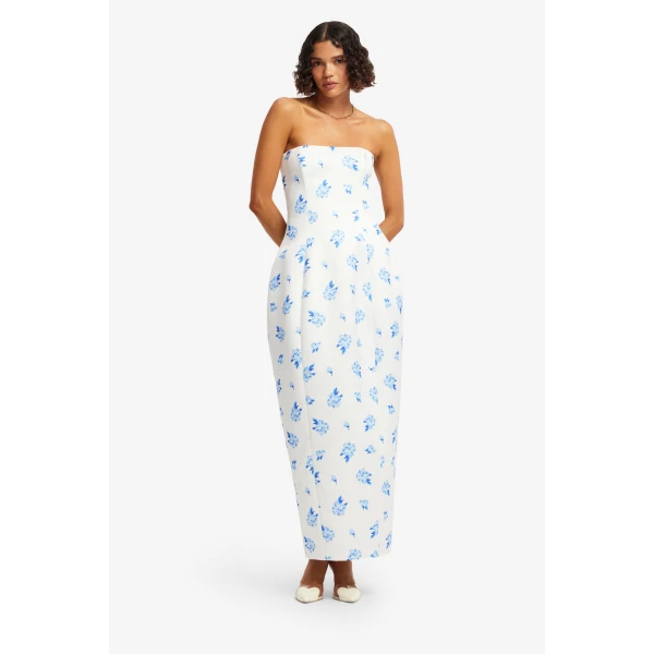 Leo Lin Jessica Cocoon Bustier Maxi Dress  - Leo Lin Dress - Australian Luxury Fashion - Shop at Luxury Shoes 