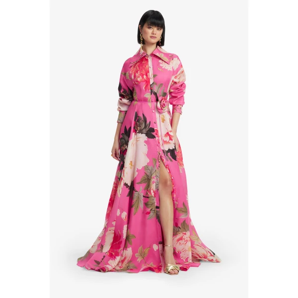 Leo Lin Josephine Silk Gown  - Leo Lin Dress - Australian Luxury Fashion - Shop at Luxury Shoes 