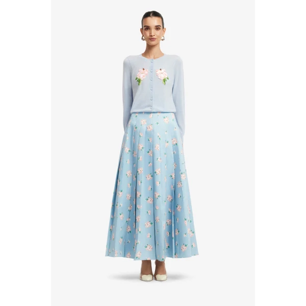 Leo Lin June Pleated Maxi Skirt  - Leo Lin Dress - Australian Luxury Fashion - Shop at Luxury Shoes 