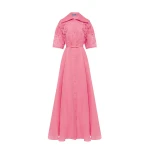 Leo Lin Junia Appliqué Puff Sleeve Silk Gown  - Leo Lin Dress - Australian Luxury Fashion - Shop at Luxury Shoes 