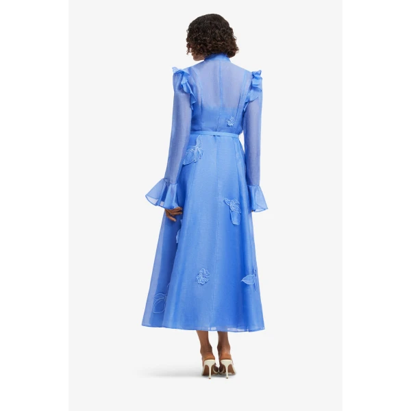 Leo Lin Katrina Appliqué Butterfly Sleeve Midi Dress  - Leo Lin Dress - Australian Luxury Fashion - Shop at Luxury Shoes 