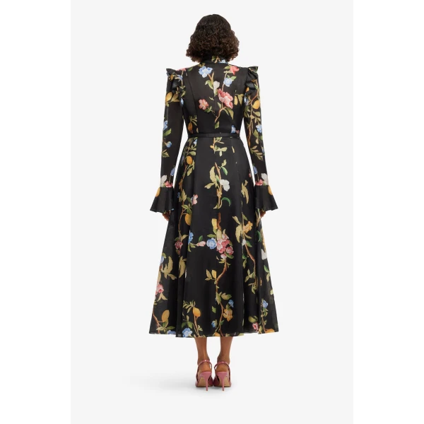 Leo Lin Katrina Butterfly Sleeve Midi Dress  - Leo Lin Dress - Australian Luxury Fashion - Shop at Luxury Shoes 