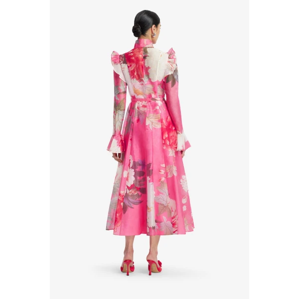 Leo Lin Katrina Butterfly Sleeve Midi Dress  - Leo Lin Dress - Australian Luxury Fashion - Shop at Luxury Shoes 