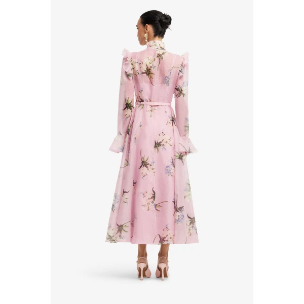 Leo Lin Katrina Butterfly Sleeve Midi Dress  - Leo Lin Dress - Australian Luxury Fashion - Shop at Luxury Shoes 