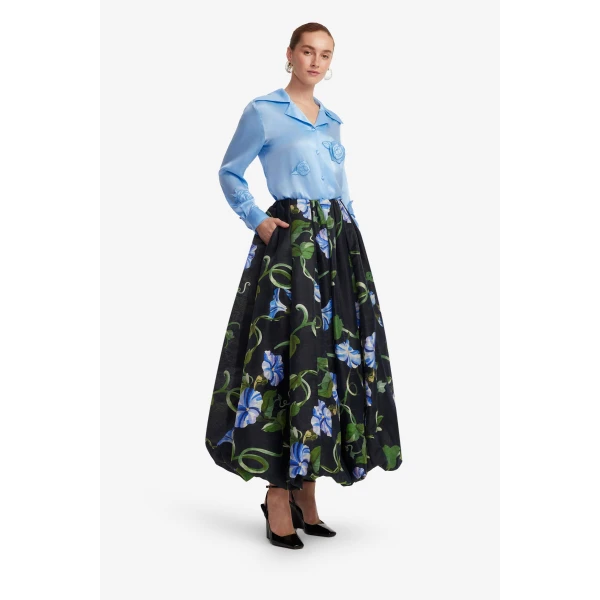 Leo Lin Kristina Appliqué Silk Blouse  - Leo Lin Dress - Australian Luxury Fashion - Shop at Luxury Shoes 