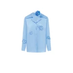 Leo Lin Kristina Appliqué Silk Blouse  - Leo Lin Dress - Australian Luxury Fashion - Shop at Luxury Shoes 