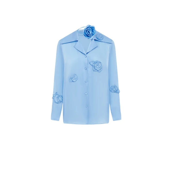 Leo Lin Kristina Appliqué Silk Blouse  - Leo Lin Dress - Australian Luxury Fashion - Shop at Luxury Shoes 