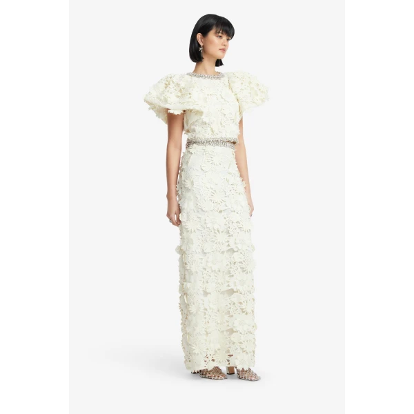 Leo Lin Kyra Embellished Lace Maxi Skirt  - Leo Lin Dress - Australian Luxury Fashion - Shop at Luxury Shoes 