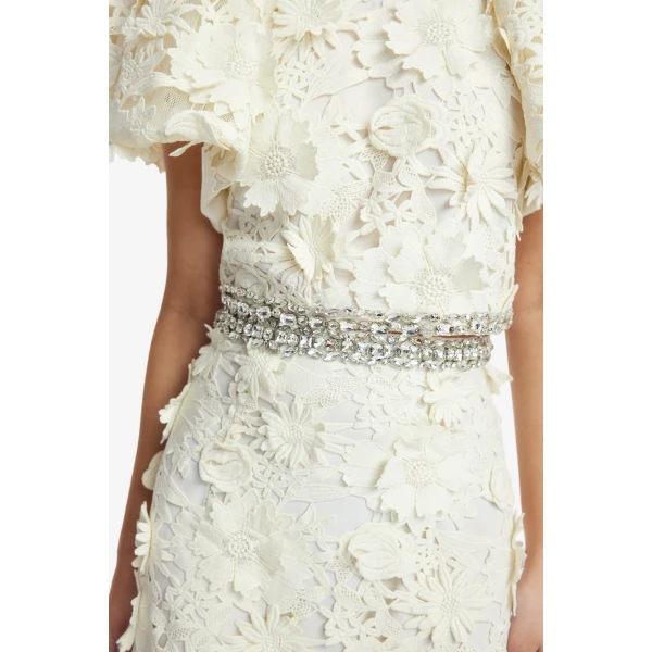 Leo Lin Kyra Embellished Lace Maxi Skirt  - Leo Lin Dress - Australian Luxury Fashion - Shop at Luxury Shoes 