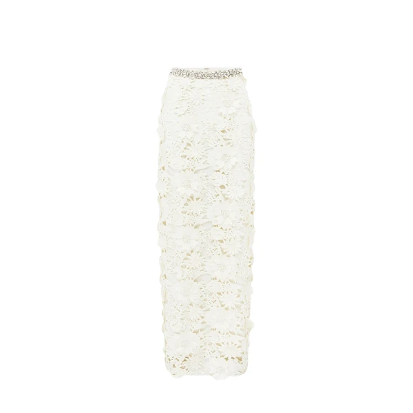 Leo Lin Kyra Embellished Lace Maxi Skirt  - Leo Lin Dress - Australian Luxury Fashion - Shop at Luxury Shoes 