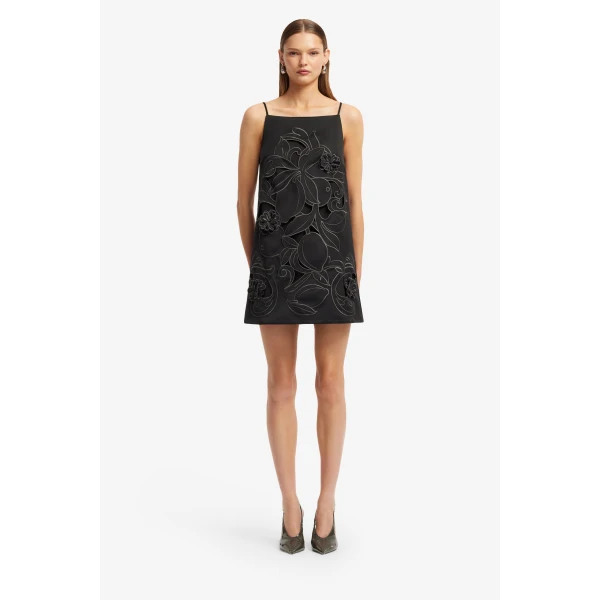 Leo Lin Leia Appliqué Mini Dress  - Leo Lin Dress - Australian Luxury Fashion - Shop at Luxury Shoes 