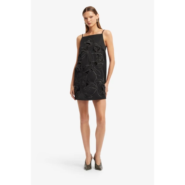 Leo Lin Leia Appliqué Mini Dress  - Leo Lin Dress - Australian Luxury Fashion - Shop at Luxury Shoes 