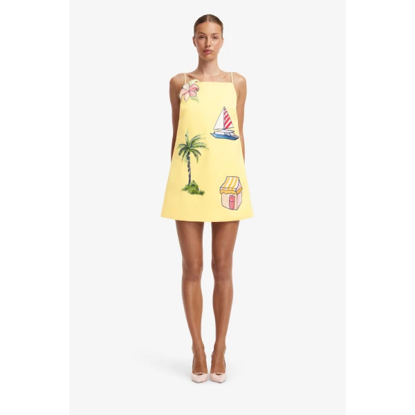 Leo Lin Leia Embroidered Mini Dress  - Leo Lin Dress - Australian Luxury Fashion - Shop at Luxury Shoes 