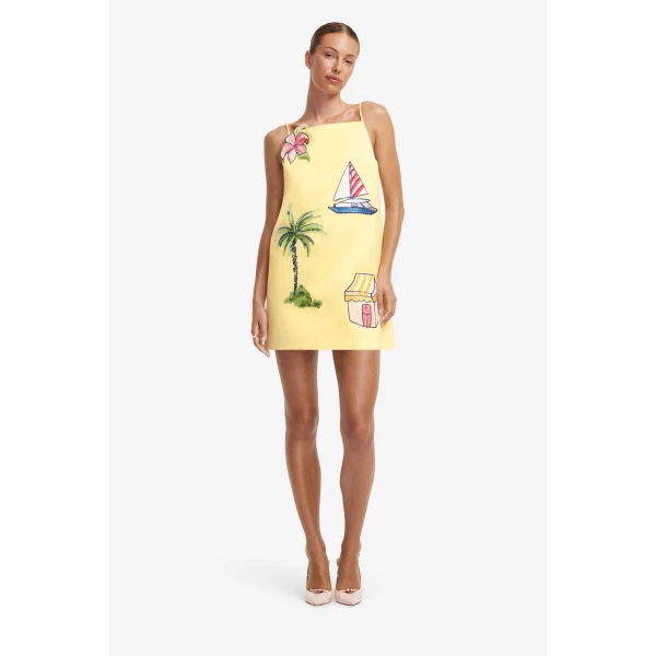 Leo Lin Leia Embroidered Mini Dress  - Leo Lin Dress - Australian Luxury Fashion - Shop at Luxury Shoes 