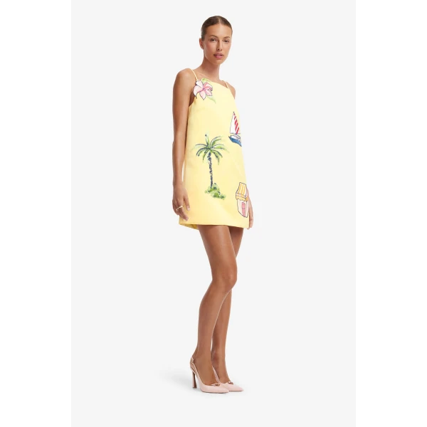 Leo Lin Leia Embroidered Mini Dress  - Leo Lin Dress - Australian Luxury Fashion - Shop at Luxury Shoes 