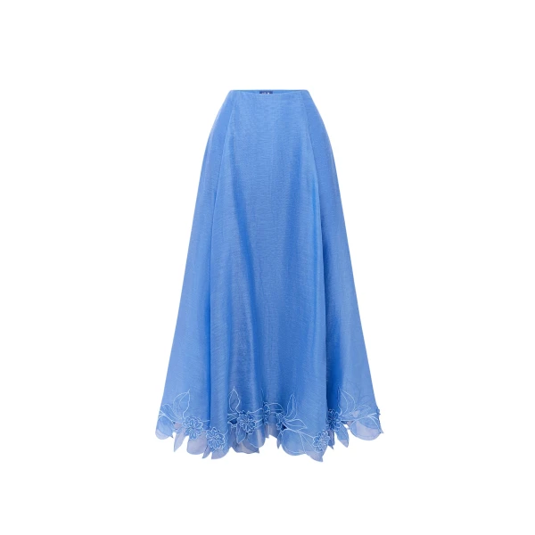Leo Lin Leila Appliqué Midi Skirt  - Leo Lin Dress - Australian Luxury Fashion - Shop at Luxury Shoes 