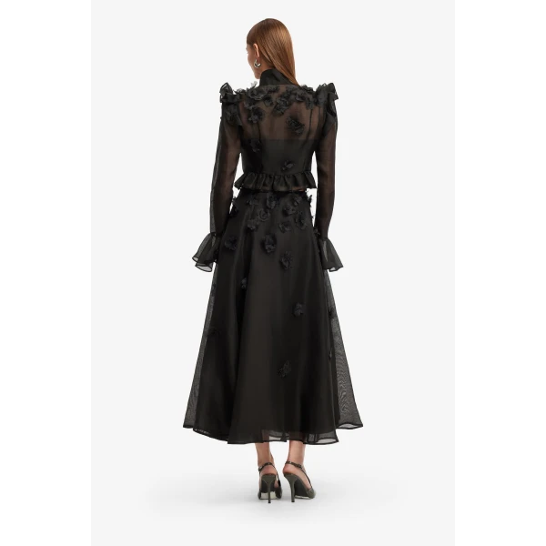 Leo Lin Leila Petal Midi Skirt  - Leo Lin Dress - Australian Luxury Fashion - Shop at Luxury Shoes 