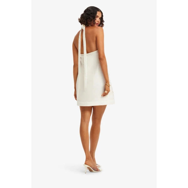 Leo Lin Lola Appliqué Halterneck Mini Dress  - Leo Lin Dress - Australian Luxury Fashion - Shop at Luxury Shoes 
