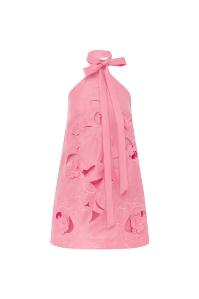 Leo Lin Lola Appliqué Halterneck Mini Dress  - Leo Lin Dress - Australian Luxury Fashion - Shop at Luxury Shoes 