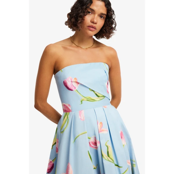 Leo Lin Lynn Bustier Midi Dress  - Leo Lin Dress - Australian Luxury Fashion - Shop at Luxury Shoes 