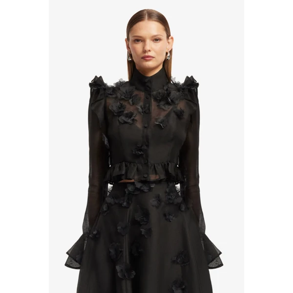 Leo Lin Maeve Petal Butterfly Long Sleeve Top  - Leo Lin Dress - Australian Luxury Fashion - Shop at Luxury Shoes 