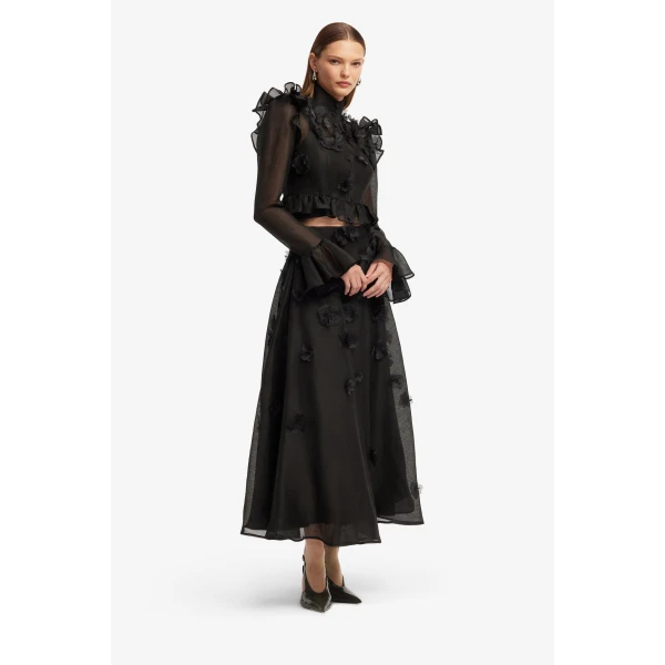 Leo Lin Maeve Petal Butterfly Long Sleeve Top  - Leo Lin Dress - Australian Luxury Fashion - Shop at Luxury Shoes 