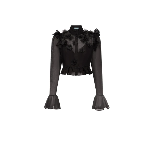 Leo Lin Maeve Petal Butterfly Long Sleeve Top  - Leo Lin Dress - Australian Luxury Fashion - Shop at Luxury Shoes 
