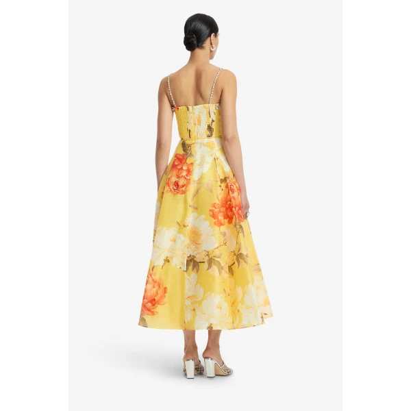 Leo Lin Mariela Embellished Midi Dress  - Leo Lin Dress - Australian Luxury Fashion - Shop at Luxury Shoes 