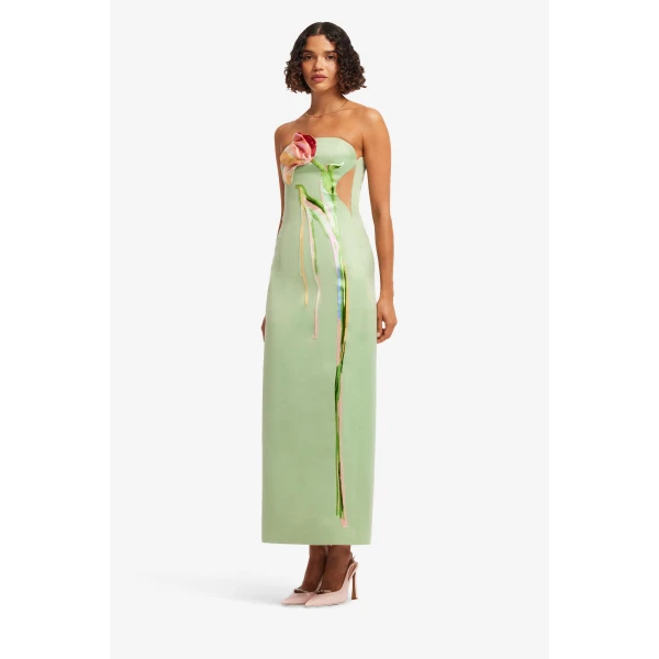 Leo Lin Marilyn Cutout Bustier Maxi Dress  - Leo Lin Dress - Australian Luxury Fashion - Shop at Luxury Shoes 