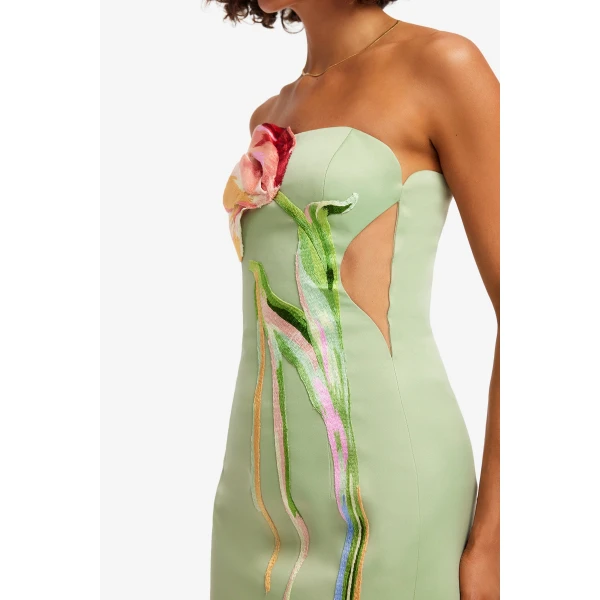 Leo Lin Marilyn Cutout Bustier Maxi Dress  - Leo Lin Dress - Australian Luxury Fashion - Shop at Luxury Shoes 