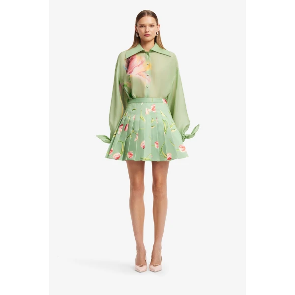 Leo Lin Melody Pleated Mini Skirt  - Leo Lin Dress - Australian Luxury Fashion - Shop at Luxury Shoes 