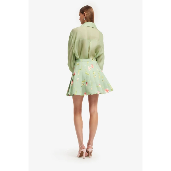 Leo Lin Melody Pleated Mini Skirt  - Leo Lin Dress - Australian Luxury Fashion - Shop at Luxury Shoes 
